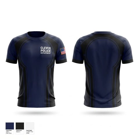 Short Sleeve Performance Shirt, Clever Police Department, Police, Teamtime, Team time, sublimation, custom sports apparel, team uniforms, spirit wear, spiritwear, sports uniforms, custom shirts, team store, custom team store, fundraiser sports, apparel fundraiser