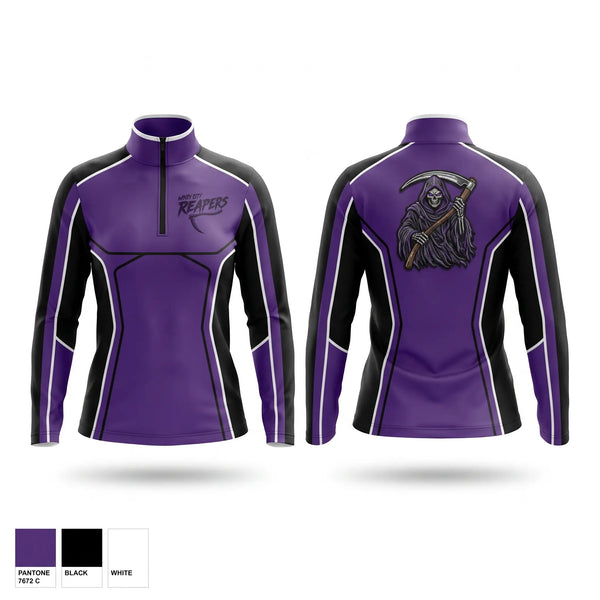 Quarter Zip Jacket, Windy City Reapers, Baseball, Teamtime, Team time, sublimation, custom sports apparel, team uniforms, spirit wear, spiritwear, sports uniforms, custom shirts, team store, custom team store, fundraiser sports, apparel fundraiser