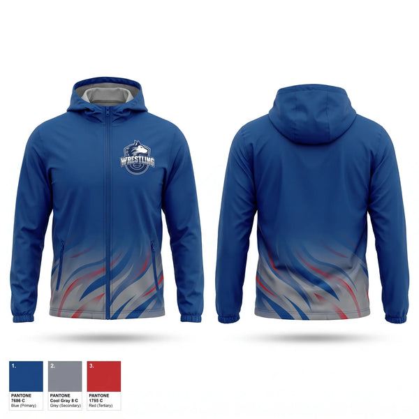 Windbreaker, Huskies, Wrestling, Teamtime, Team time, sublimation, custom sports apparel, team uniforms, spirit wear, spiritwear, sports uniforms, custom shirts, team store, custom team store, fundraiser sports, apparel fundraiser