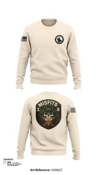 Crew Neck Sweatshirt, 2-8 Cav, HHC, Medic Platoon, , Teamtime, Team time, sublimation, custom sports apparel, team uniforms, spirit wear, spiritwear, sports uniforms, custom shirts, team store, custom team store, fundraiser sports, apparel fundraiser