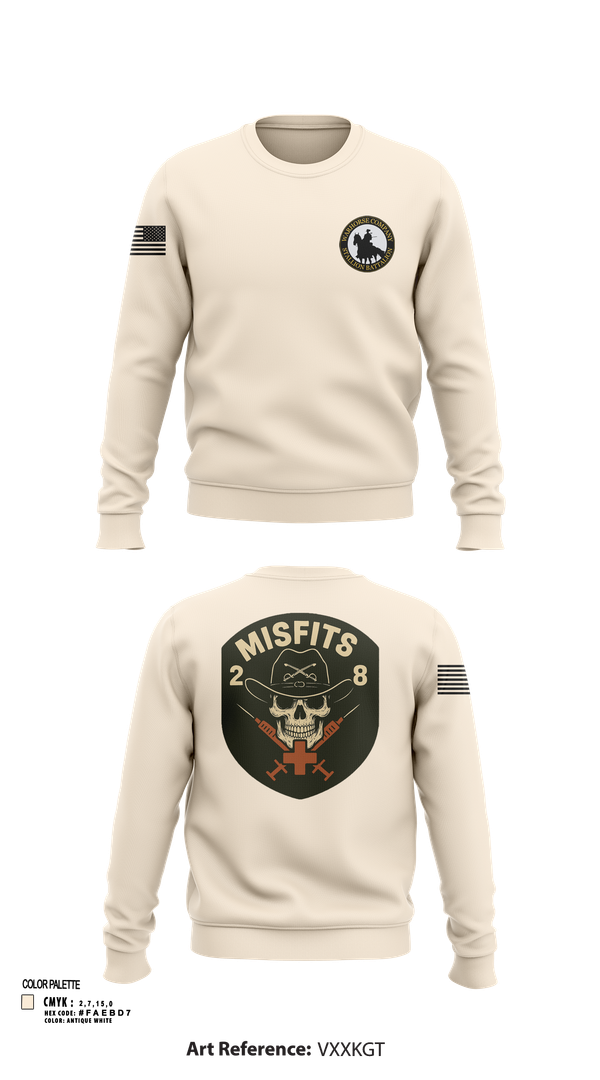Crew Neck Sweatshirt, 2-8 Cav, HHC, Medic Platoon, , Teamtime, Team time, sublimation, custom sports apparel, team uniforms, spirit wear, spiritwear, sports uniforms, custom shirts, team store, custom team store, fundraiser sports, apparel fundraiser