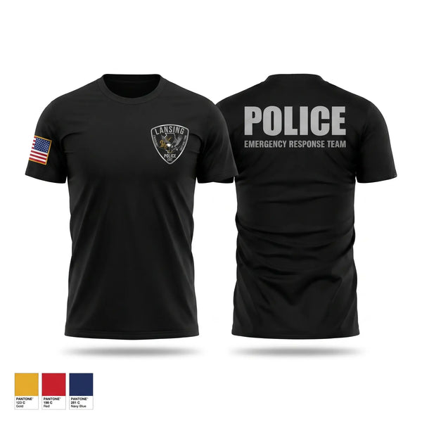 Old School Cotton Feel Shirt, Lansing Emergency Response Team, Police, Teamtime, Team time, sublimation, custom sports apparel, team uniforms, spirit wear, spiritwear, sports uniforms, custom shirts, team store, custom team store, fundraiser sports, apparel fundraiser