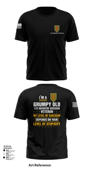 Short Sleeve Performance Shirt, 1st Infantry Division, , Teamtime, Team time, sublimation, custom sports apparel, team uniforms, spirit wear, spiritwear, sports uniforms, custom shirts, team store, custom team store, fundraiser sports, apparel fundraiser
