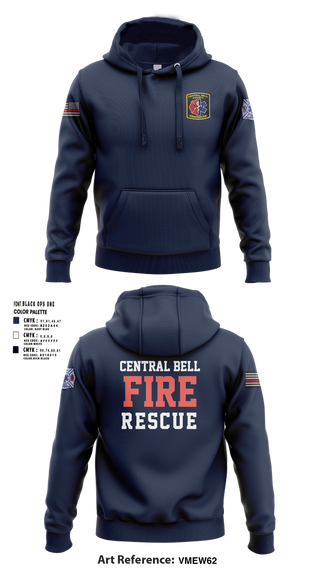 Hoodie, Central Bell County Fire Rescue, Fire Department, Teamtime, Team time, sublimation, custom sports apparel, team uniforms, spirit wear, spiritwear, sports uniforms, custom shirts, team store, custom team store, fundraiser sports, apparel fundraiser