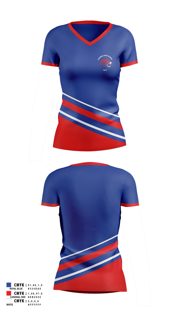 Womens Short Sleeve Vneck Shirt, Leander High School Golf, Golf, Teamtime, Team time, sublimation, custom sports apparel, team uniforms, spirit wear, spiritwear, sports uniforms, custom shirts, team store, custom team store, fundraiser sports, apparel fundraiser