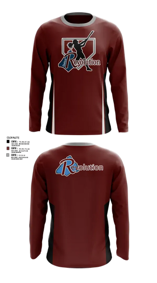 Long Sleeve Performance Shirt, Revolution Delco 14U White, Softball, Teamtime, Team time, sublimation, custom sports apparel, team uniforms, spirit wear, spiritwear, sports uniforms, custom shirts, team store, custom team store, fundraiser sports, apparel fundraiser