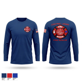 Long Sleeve Performance Shirt, Central Lamar Fire & Rescue, Fire Department, Teamtime, Team time, sublimation, custom sports apparel, team uniforms, spirit wear, spiritwear, sports uniforms, custom shirts, team store, custom team store, fundraiser sports, apparel fundraiser