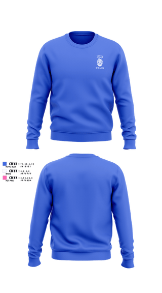 Crew Neck Sweatshirt, LWA Track, Track & Field, Teamtime, Team time, sublimation, custom sports apparel, team uniforms, spirit wear, spiritwear, sports uniforms, custom shirts, team store, custom team store, fundraiser sports, apparel fundraiser