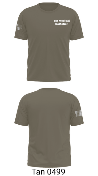 Old School Cotton Feel Shirt, 1st Medical Battalion, Navy, Teamtime, Team time, sublimation, custom sports apparel, team uniforms, spirit wear, spiritwear, sports uniforms, custom shirts, team store, custom team store, fundraiser sports, apparel fundraiser