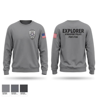 Crew Neck Sweatshirt, Kingsport Police Explorer Post, Police, Teamtime, Team time, sublimation, custom sports apparel, team uniforms, spirit wear, spiritwear, sports uniforms, custom shirts, team store, custom team store, fundraiser sports, apparel fundraiser