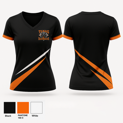 Texas silverbacks 81060417 Women's Short Sleeve V-neck Shirt - 1