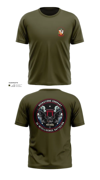 Short Sleeve Performance Shirt, Operations Company 3d Intelligence Battalion, , Teamtime, Team time, sublimation, custom sports apparel, team uniforms, spirit wear, spiritwear, sports uniforms, custom shirts, team store, custom team store, fundraiser sports, apparel fundraiser
