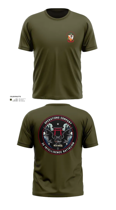 Operations Company 3d Intelligence Battalion 38917191 Short Sleeve Performance Shirt - 25