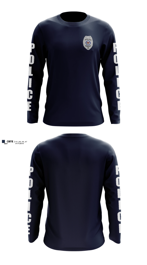 Long Sleeve Performance Shirt, Winona Police Department, Police, Teamtime, Team time, sublimation, custom sports apparel, team uniforms, spirit wear, spiritwear, sports uniforms, custom shirts, team store, custom team store, fundraiser sports, apparel fundraiser