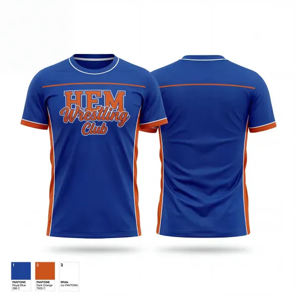 Old School Cotton Feel Shirt, HEM Wrestling Club, Wrestling, Teamtime, Team time, sublimation, custom sports apparel, team uniforms, spirit wear, spiritwear, sports uniforms, custom shirts, team store, custom team store, fundraiser sports, apparel fundraiser