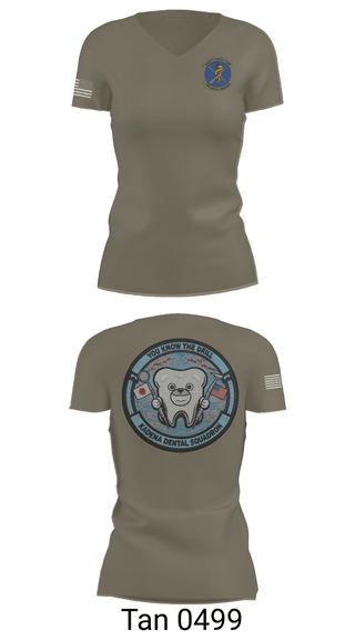 Womens Short Sleeve Vneck Shirt, Kadena Dental Squadron, Air Force, Teamtime, Team time, sublimation, custom sports apparel, team uniforms, spirit wear, spiritwear, sports uniforms, custom shirts, team store, custom team store, fundraiser sports, apparel fundraiser