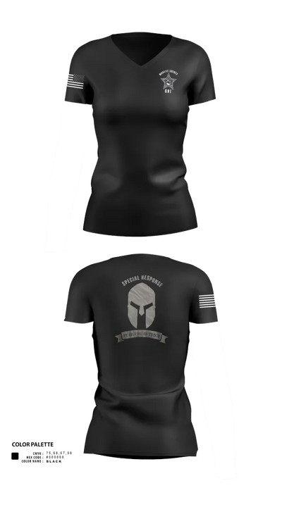Special Response Team 64317500 Women's Short Sleeve V-neck Shirt - 21