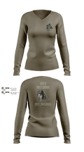 ECT-7, 11 CYBN 24379715 Women's Long Sleeve V-neck Shirt - 104