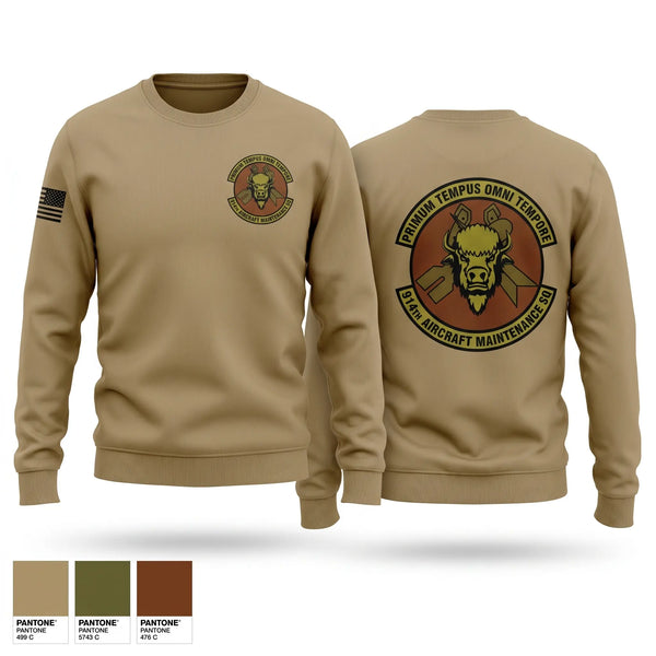 Crew Neck Sweatshirt, 914th AIRCRAFT MAINTENANCE SQUADRON, Air Force, Teamtime, Team time, sublimation, custom sports apparel, team uniforms, spirit wear, spiritwear, sports uniforms, custom shirts, team store, custom team store, fundraiser sports, apparel fundraiser