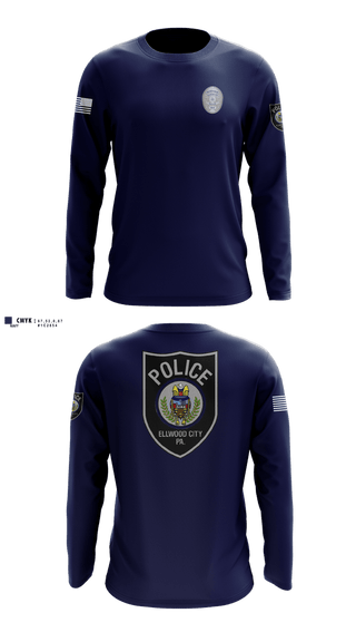 Long Sleeve Performance Shirt, Ellwood city police, Police, Teamtime, Team time, sublimation, custom sports apparel, team uniforms, spirit wear, spiritwear, sports uniforms, custom shirts, team store, custom team store, fundraiser sports, apparel fundraiser