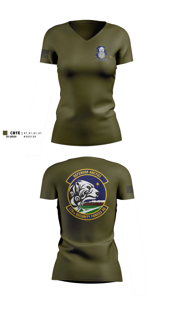 Womens Short Sleeve Vneck Shirt, 176 SFS, National Guard, Teamtime, Team time, sublimation, custom sports apparel, team uniforms, spirit wear, spiritwear, sports uniforms, custom shirts, team store, custom team store, fundraiser sports, apparel fundraiser