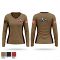 USS JEFFERSON CITY (SSN-759) 46860613 Women's Long Sleeve V-neck Shirt - 1
