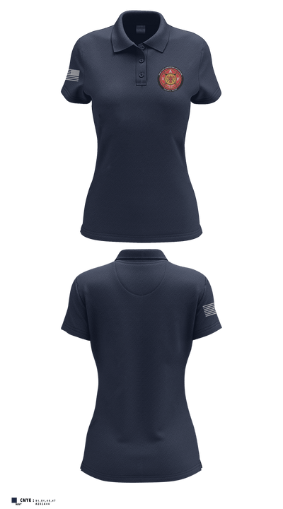 Rocky Ford Professional Firefighters Local 5497 65763835 Women's Short Sleeve Performance Polo  - 3
