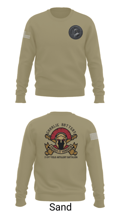 Charlie Battery 2-114th FA 47332730 Crew Neck Sweatshirt - 81