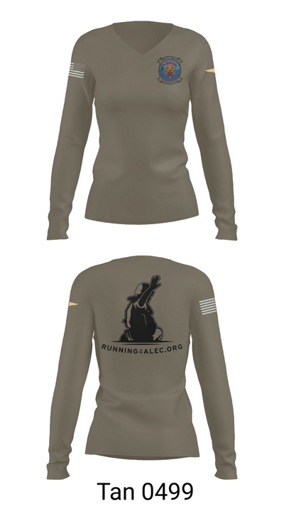 Tiger-43 85546110 Women's Long Sleeve V-neck Shirt - 77