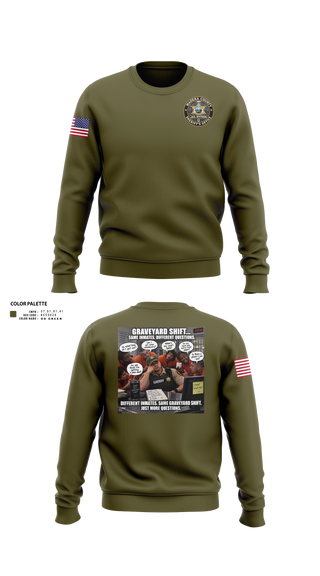Crew Neck Sweatshirt, Madera County Sheriff's Department, Police, Teamtime, Team time, sublimation, custom sports apparel, team uniforms, spirit wear, spiritwear, sports uniforms, custom shirts, team store, custom team store, fundraiser sports, apparel fundraiser
