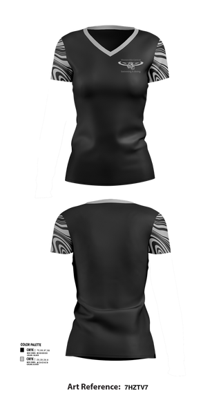 Womens Short Sleeve Vneck Shirt, Westerville Central Swimming & Diving, Swimming, Teamtime, Team time, sublimation, custom sports apparel, team uniforms, spirit wear, spiritwear, sports uniforms, custom shirts, team store, custom team store, fundraiser sports, apparel fundraiser