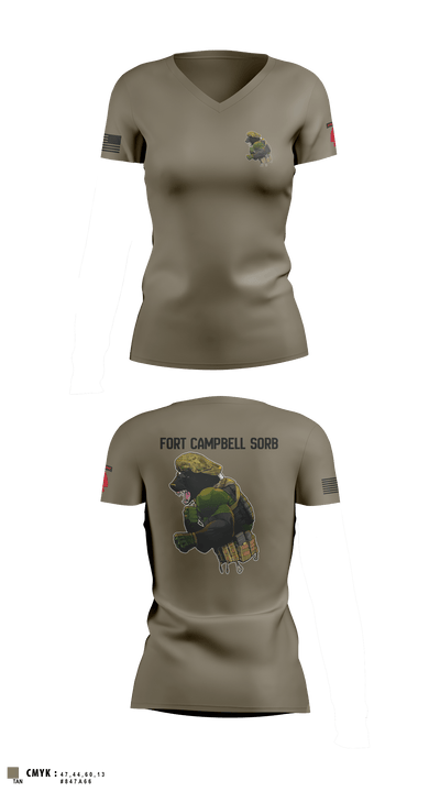 Campbell SORBFort Campbell SORB 92410606 Women's Short Sleeve V-neck Shirt - 4