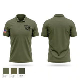 Short Sleeve Performance Polo, 1st infantry division fort Riley Kansas, Bowling, Teamtime, Team time, sublimation, custom sports apparel, team uniforms, spirit wear, spiritwear, sports uniforms, custom shirts, team store, custom team store, fundraiser sports, apparel fundraiser