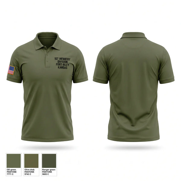 Short Sleeve Performance Polo, 1st infantry division fort Riley Kansas, Bowling, Teamtime, Team time, sublimation, custom sports apparel, team uniforms, spirit wear, spiritwear, sports uniforms, custom shirts, team store, custom team store, fundraiser sports, apparel fundraiser
