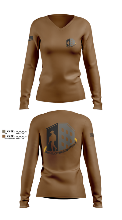 1-2 ABMP 65112398 Women's Long Sleeve V-neck Shirt - 1