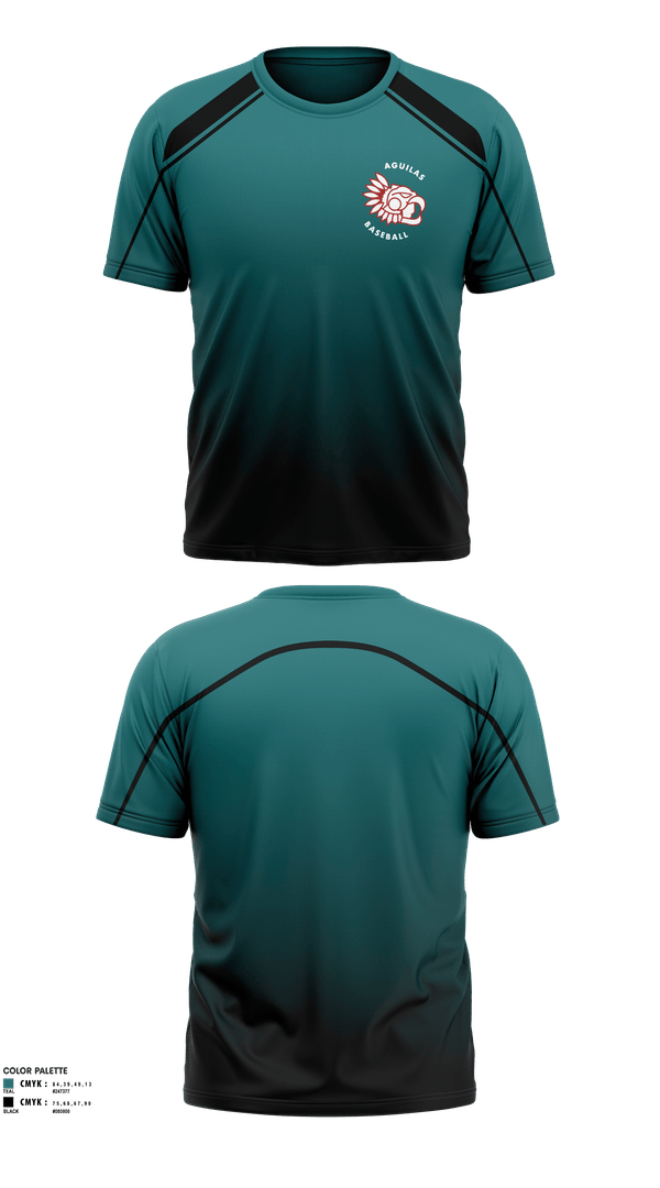 Short Sleeve Performance Shirt, aguilas, Baseball, Teamtime, Team time, sublimation, custom sports apparel, team uniforms, spirit wear, spiritwear, sports uniforms, custom shirts, team store, custom team store, fundraiser sports, apparel fundraiser