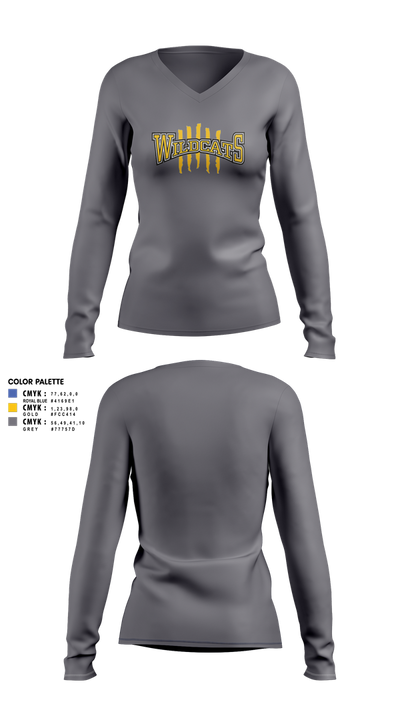 Richwoods Cheer Women's Long Sleeve V-neck Shirt - 4