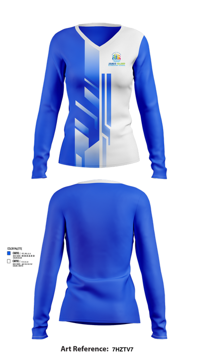 James Island Elementary School 89808231 Women's Long Sleeve V-neck Shirt - 41