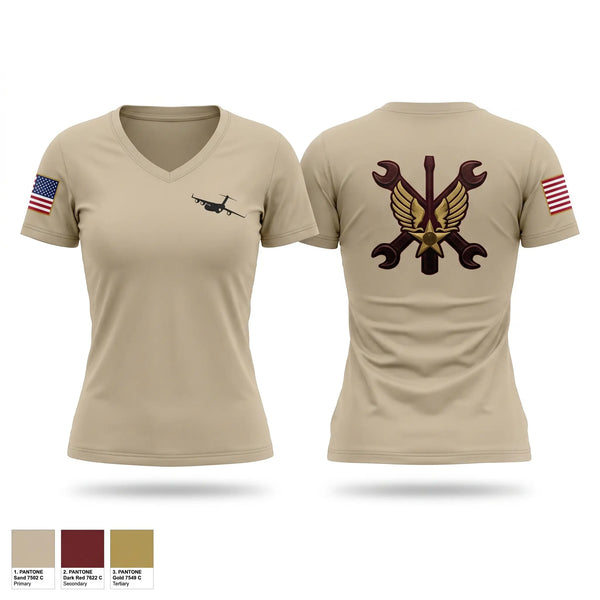 Womens Short Sleeve Vneck Shirt, 172nd AMXS, Air Force, Teamtime, Team time, sublimation, custom sports apparel, team uniforms, spirit wear, spiritwear, sports uniforms, custom shirts, team store, custom team store, fundraiser sports, apparel fundraiser