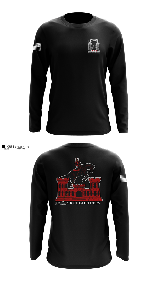 Long Sleeve Performance Shirt, 630th Engineer Clearance Company, Army, Teamtime, Team time, sublimation, custom sports apparel, team uniforms, spirit wear, spiritwear, sports uniforms, custom shirts, team store, custom team store, fundraiser sports, apparel fundraiser