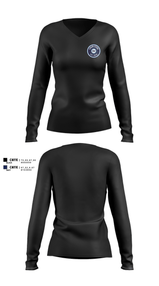 Womens Long Sleeve Vneck Shirt, Logan Stemz Entertainment, , Teamtime, Team time, sublimation, custom sports apparel, team uniforms, spirit wear, spiritwear, sports uniforms, custom shirts, team store, custom team store, fundraiser sports, apparel fundraiser