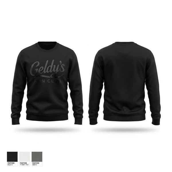 Crew Neck Sweatshirt, Geldy’s Run Club, Cross Country, Teamtime, Team time, sublimation, custom sports apparel, team uniforms, spirit wear, spiritwear, sports uniforms, custom shirts, team store, custom team store, fundraiser sports, apparel fundraiser