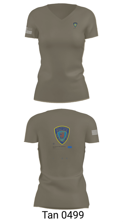 Port Authority Police 67694439 Women's Short Sleeve V-neck Shirt - 65