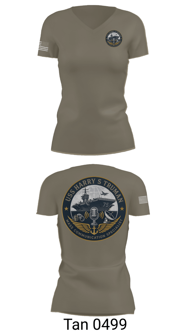 Womens Short Sleeve Vneck Shirt, CVN75 Media, Navy, Teamtime, Team time, sublimation, custom sports apparel, team uniforms, spirit wear, spiritwear, sports uniforms, custom shirts, team store, custom team store, fundraiser sports, apparel fundraiser
