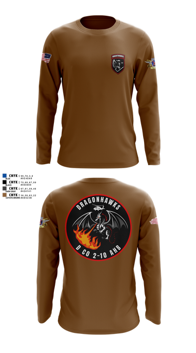 2-10 AHB Knighthawks 14380811 Long Sleeve Performance Shirt 73