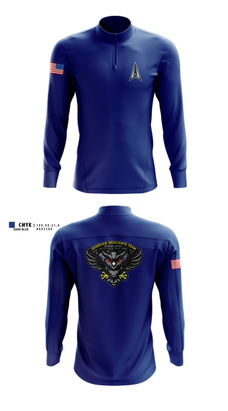 Quarter Zip Jacket, Guardian Resilience Team, Space Force, Teamtime, Team time, sublimation, custom sports apparel, team uniforms, spirit wear, spiritwear, sports uniforms, custom shirts, team store, custom team store, fundraiser sports, apparel fundraiser
