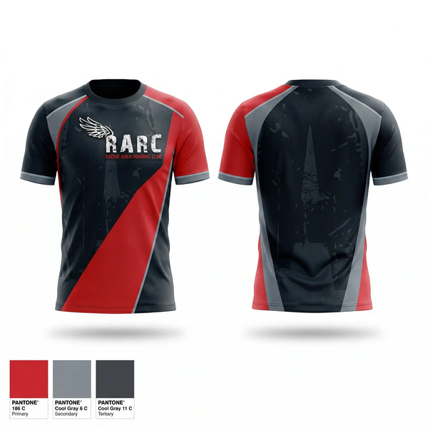 Soft Poly Tee Cotton Like Feel, Racine Area Running Club, Spirit Store, Teamtime, Team time, sublimation, custom sports apparel, team uniforms, spirit wear, spiritwear, sports uniforms, custom shirts, team store, custom team store, fundraiser sports, apparel fundraiser