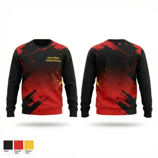Crew Neck Sweatshirt, Uncle Mike's Grilled Chicken, , Teamtime, Team time, sublimation, custom sports apparel, team uniforms, spirit wear, spiritwear, sports uniforms, custom shirts, team store, custom team store, fundraiser sports, apparel fundraiser