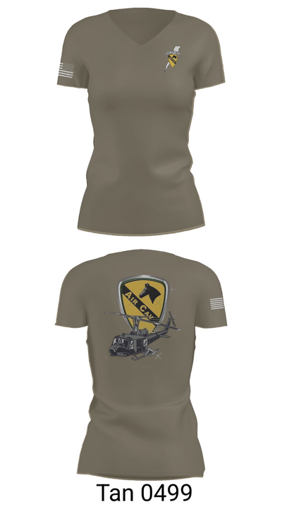 3227 aircav 53479323 Women's Short Sleeve V-neck Shirt - 68
