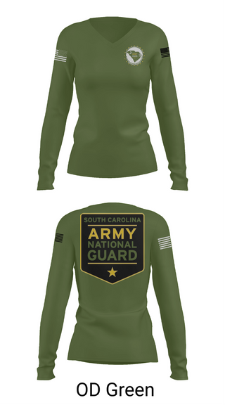 Womens Long Sleeve Vneck Shirt, Scarng, National Guard, Teamtime, Team time, sublimation, custom sports apparel, team uniforms, spirit wear, spiritwear, sports uniforms, custom shirts, team store, custom team store, fundraiser sports, apparel fundraiser